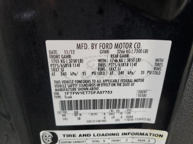 Photo 11 VIN: 1FTFW1ET7DFA57753 - FORD F150 SUPER 