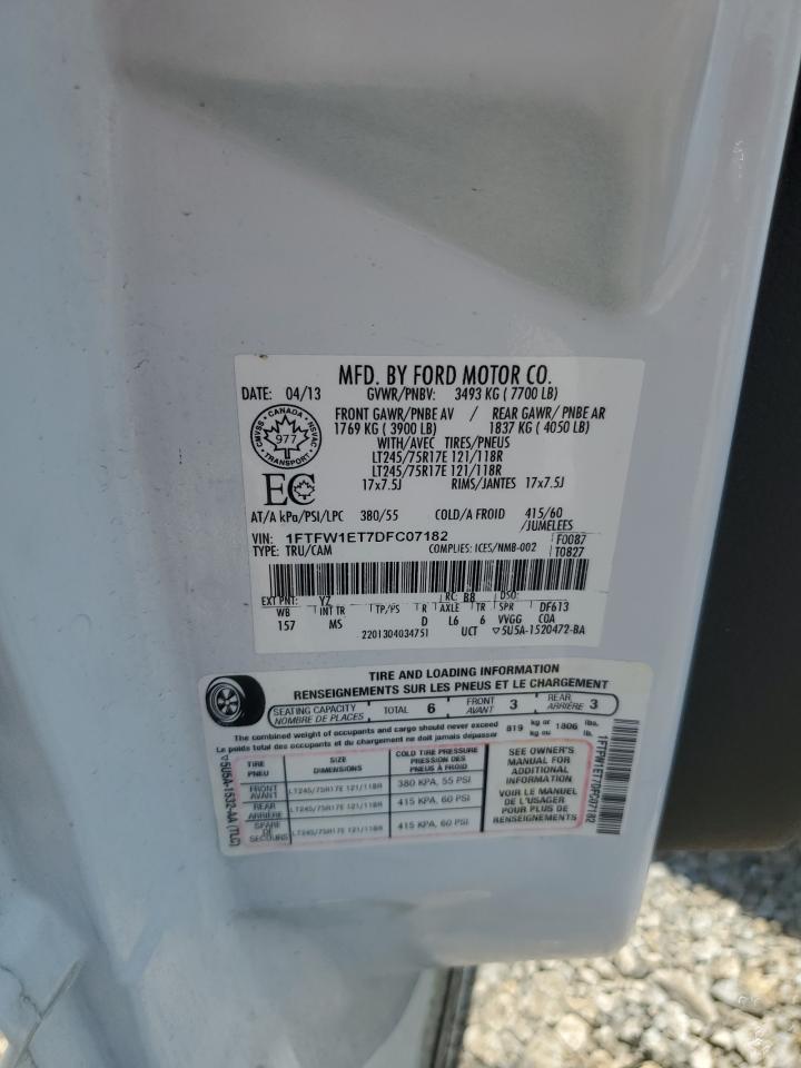 Photo 11 VIN: 1FTFW1ET7DFC07182 - FORD F-150 