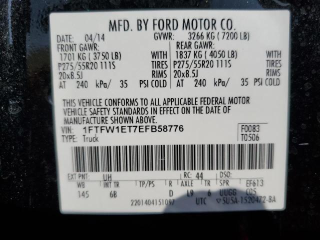 Photo 11 VIN: 1FTFW1ET7EFB58776 - FORD F150 SUPER 