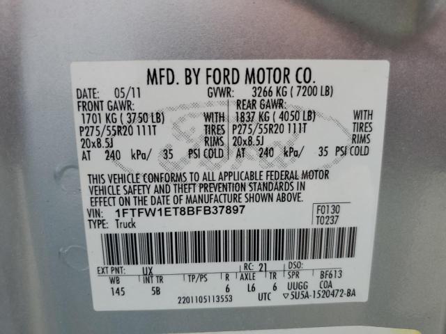 Photo 11 VIN: 1FTFW1ET8BFB37897 - FORD F150 SUPER 