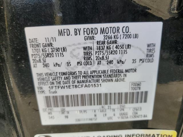 Photo 11 VIN: 1FTFW1ET8CFA01531 - FORD F150 SUPER 