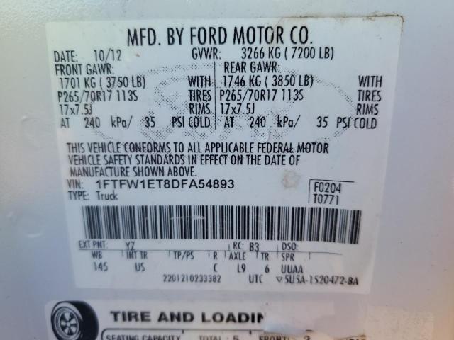 Photo 11 VIN: 1FTFW1ET8DFA54893 - FORD F150 SUPER 