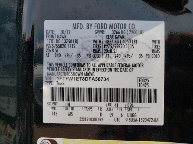 Photo 11 VIN: 1FTFW1ET8DFA58734 - FORD F150 SUPER 