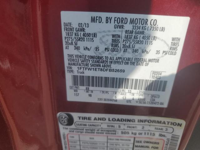 Photo 11 VIN: 1FTFW1ET8DFB52659 - FORD F150 SUPER 