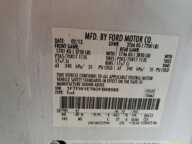 Photo 11 VIN: 1FTFW1ET8DFB68585 - FORD F150 SUPER 