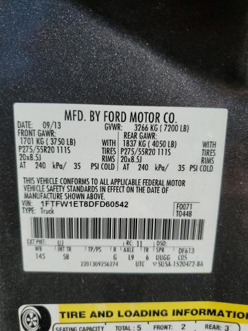 Photo 11 VIN: 1FTFW1ET8DFD60542 - FORD F150 SUPER 