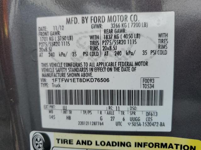 Photo 11 VIN: 1FTFW1ET8DKD76506 - FORD F150 SUPER 