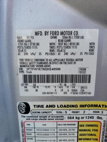 Photo 11 VIN: 1FTFW1ET8DKE45596 - FORD F150 SUPER 