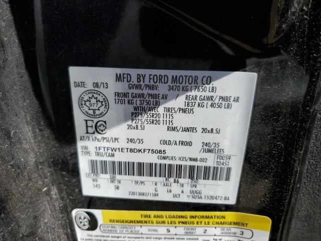 Photo 11 VIN: 1FTFW1ET8DKF75085 - FORD F150 SUPER 