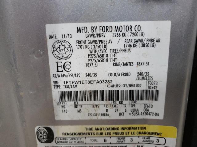 Photo 11 VIN: 1FTFW1ET8EFA03282 - FORD F150 SUPER 