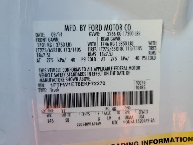 Photo 11 VIN: 1FTFW1ET8EKF72270 - FORD F-150 