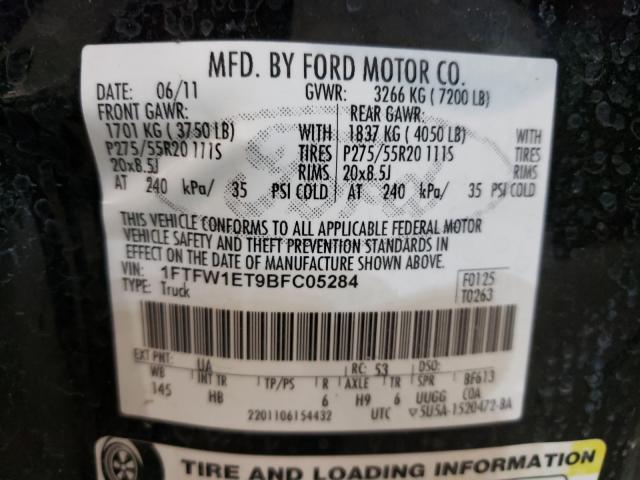 Photo 9 VIN: 1FTFW1ET9BFC05284 - FORD F150 SUPER 