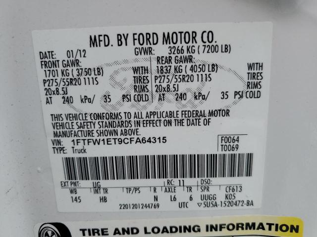 Photo 11 VIN: 1FTFW1ET9CFA64315 - FORD F-150 