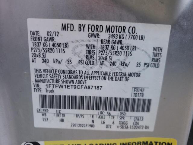 Photo 9 VIN: 1FTFW1ET9CFA87187 - FORD F150 SUPER 