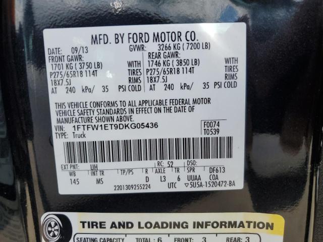 Photo 12 VIN: 1FTFW1ET9DKG05436 - FORD F150 SUPER 