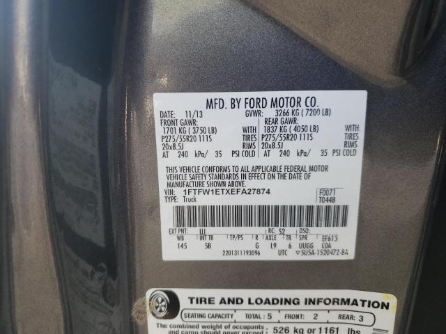 Photo 11 VIN: 1FTFW1ETXEFA27874 - FORD F150 SUPER 