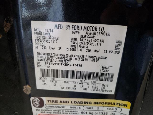 Photo 9 VIN: 1FTFW1ETXEKG17435 - FORD F150 SUPER 