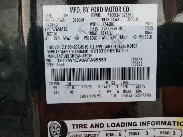 Photo 9 VIN: 1FTFW1EV0AFA95550 - FORD F150 