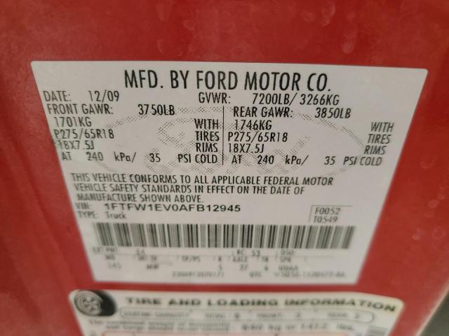 Photo 11 VIN: 1FTFW1EV0AFB12945 - FORD F150 SUPER 