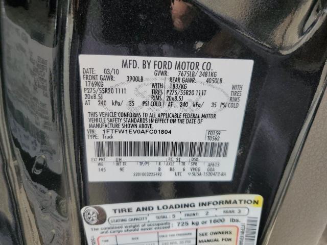 Photo 11 VIN: 1FTFW1EV0AFC01804 - FORD F150 SUPER 