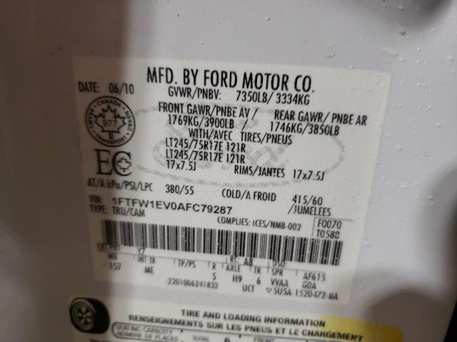 Photo 9 VIN: 1FTFW1EV0AFC79287 - FORD F150 SUPER 