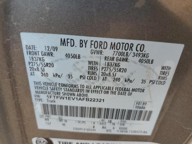 Photo 12 VIN: 1FTFW1EV1AFB22321 - FORD F150 SUPER 