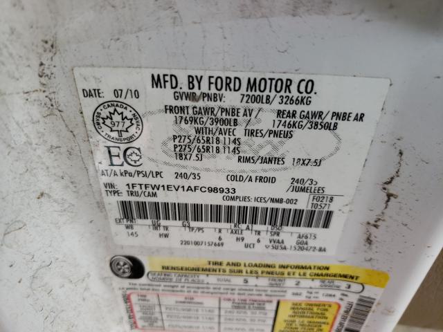 Photo 9 VIN: 1FTFW1EV1AFC98933 - FORD F-150 