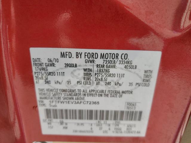 Photo 11 VIN: 1FTFW1EV3AFC72365 - FORD F-150 