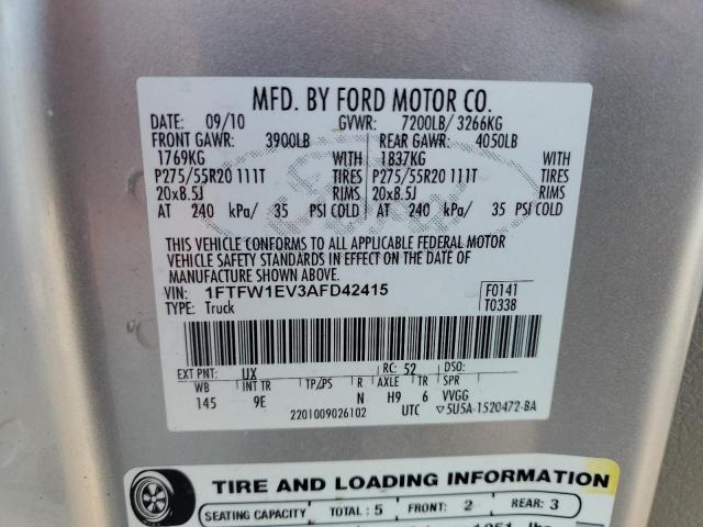 Photo 11 VIN: 1FTFW1EV3AFD42415 - FORD F150 SUPER 