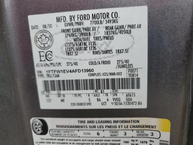 Photo 11 VIN: 1FTFW1EV4AFD13960 - FORD F150 SUPER 