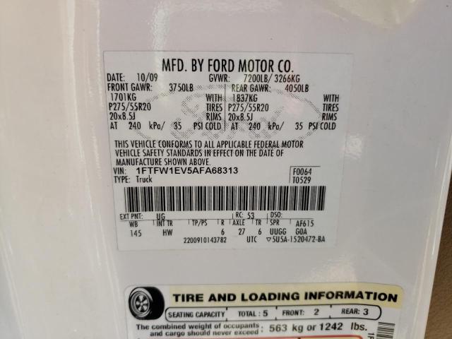 Photo 9 VIN: 1FTFW1EV5AFA68313 - FORD F150 SUPER 