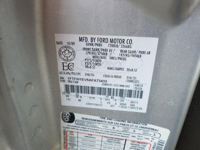 Photo 9 VIN: 1FTFW1EV5AFA73432 - FORD F150 SUPER 