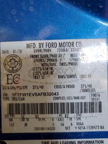 Photo 11 VIN: 1FTFW1EV5AFB32043 - FORD F-150 