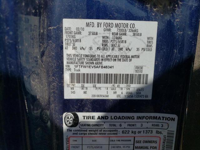 Photo 11 VIN: 1FTFW1EV5AFB48341 - FORD F-150 