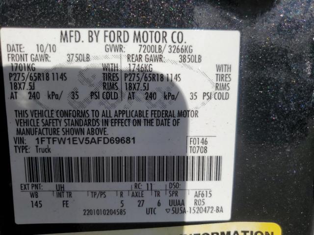 Photo 11 VIN: 1FTFW1EV5AFD69681 - FORD F150 SUPER 