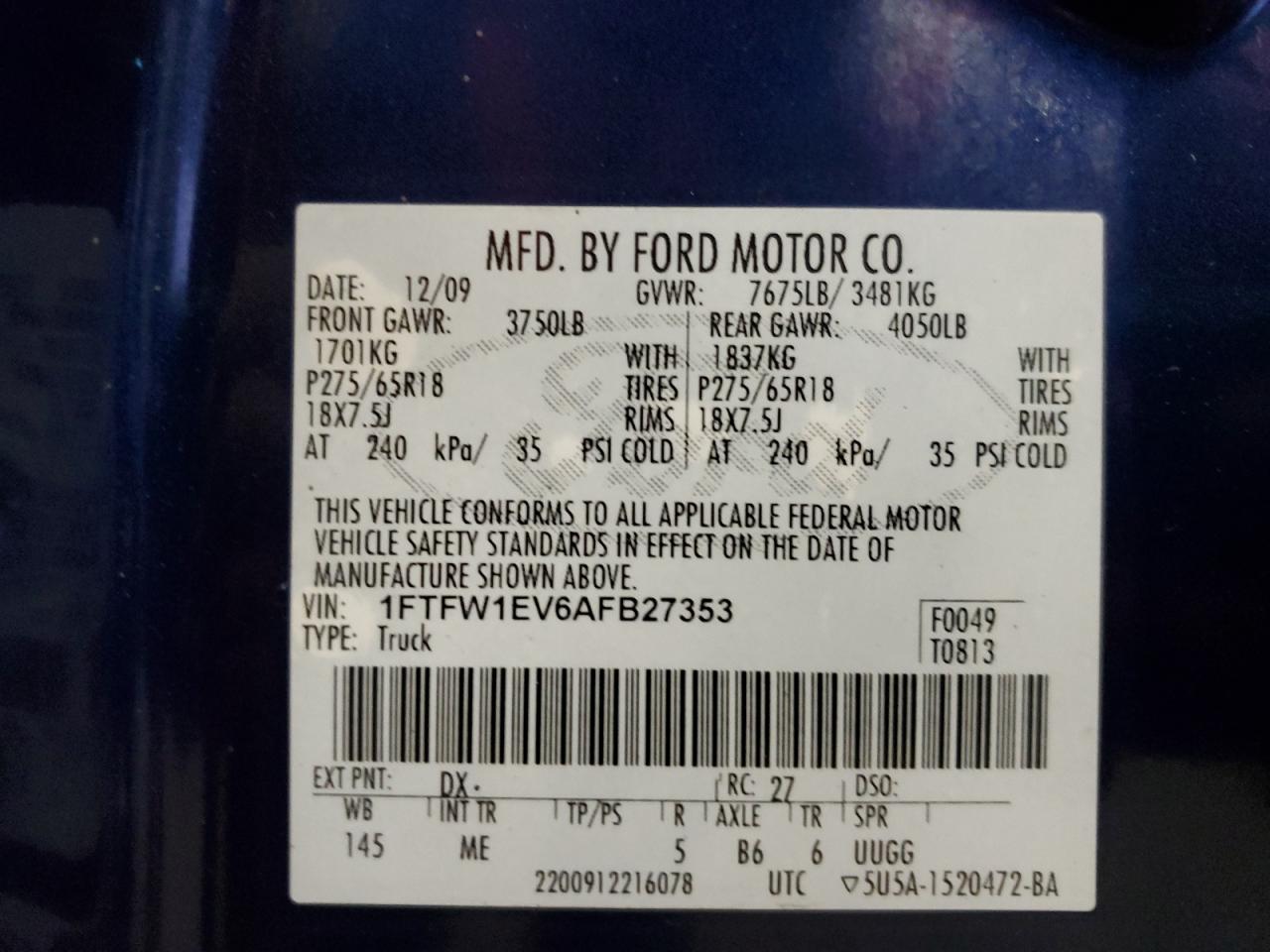 Photo 11 VIN: 1FTFW1EV6AFB27353 - FORD F-150 