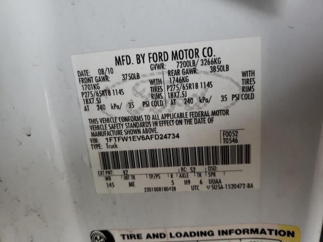 Photo 11 VIN: 1FTFW1EV6AFD24734 - FORD F150 SUPER 