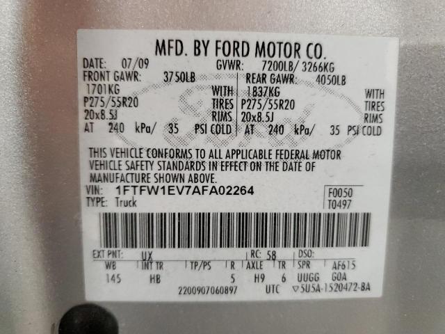 Photo 9 VIN: 1FTFW1EV7AFA02264 - FORD F150 SUPER 