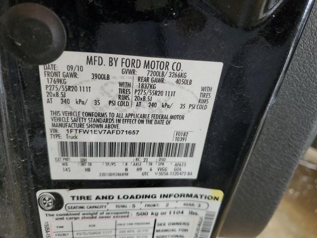 Photo 12 VIN: 1FTFW1EV7AFD71657 - FORD F-150 