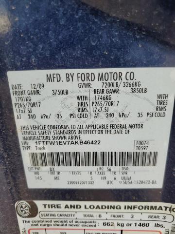 Photo 11 VIN: 1FTFW1EV7AKB46422 - FORD F150 SUPER 