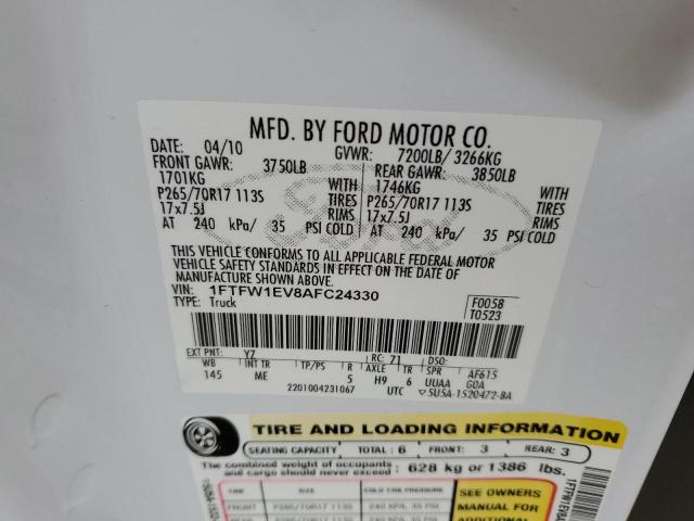 Photo 11 VIN: 1FTFW1EV8AFC24330 - FORD F-150 