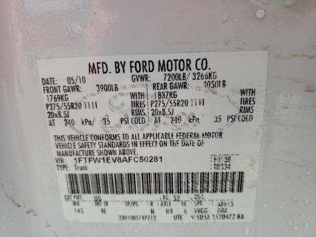 Photo 11 VIN: 1FTFW1EV8AFC50281 - FORD F-150 