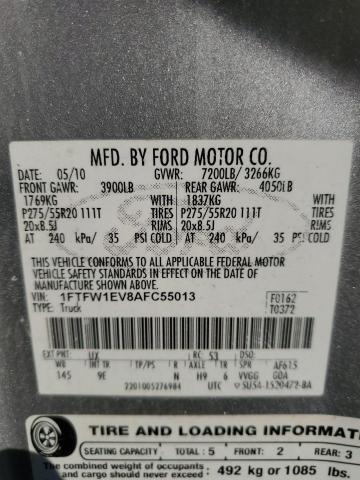 Photo 11 VIN: 1FTFW1EV8AFC55013 - FORD F150 SUPER 