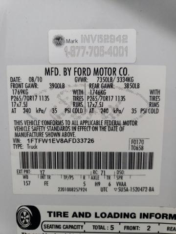 Photo 11 VIN: 1FTFW1EV8AFD33726 - FORD F150 SUPER 