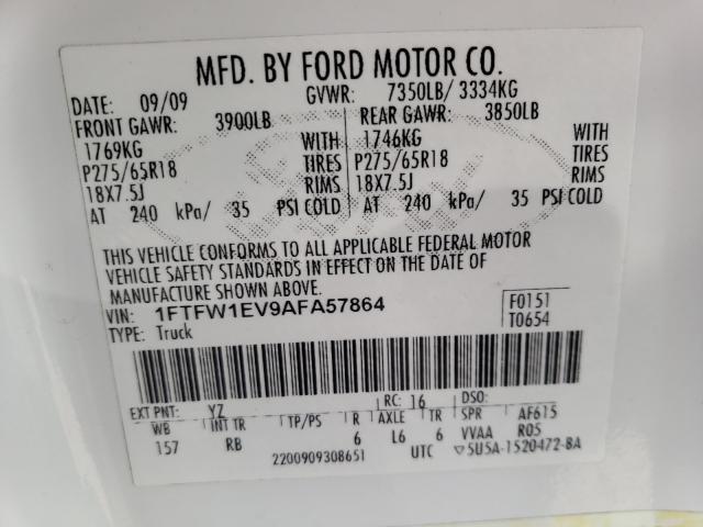 Photo 9 VIN: 1FTFW1EV9AFA57864 - FORD F150 SUPER 