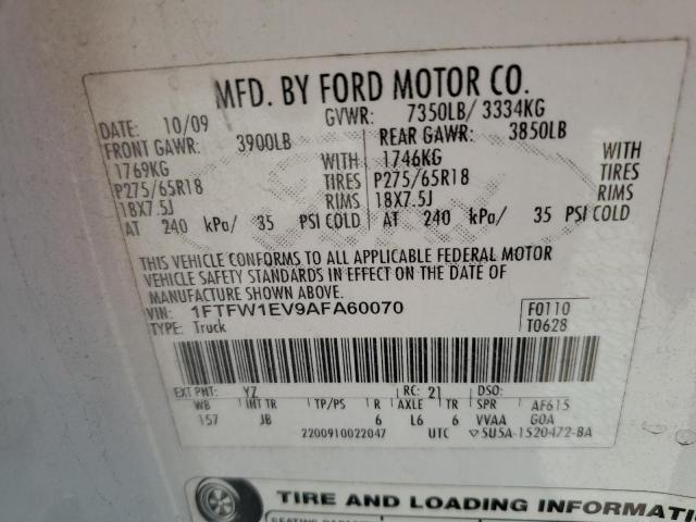 Photo 9 VIN: 1FTFW1EV9AFA60070 - FORD F150 SUPER 