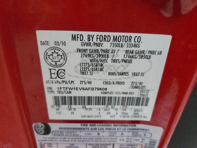 Photo 11 VIN: 1FTFW1EV9AFB79608 - FORD F-150 