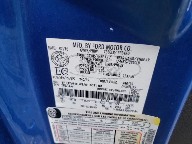 Photo 11 VIN: 1FTFW1EV9AFD07183 - FORD F-150 