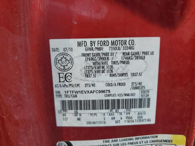 Photo 13 VIN: 1FTFW1EVXAFC99675 - FORD F150 SUPER 