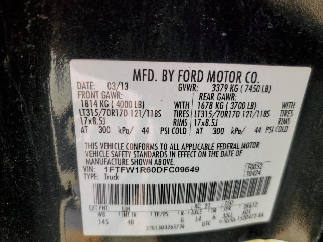 Photo 9 VIN: 1FTFW1R60DFC09649 - FORD F150 SVT R 